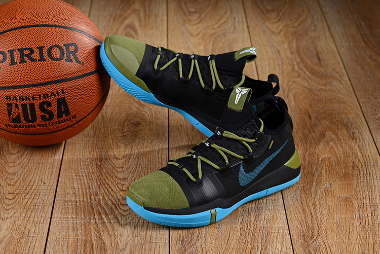 Men Nike Kobe Bryant AD E.P Black Blue Army Shoes